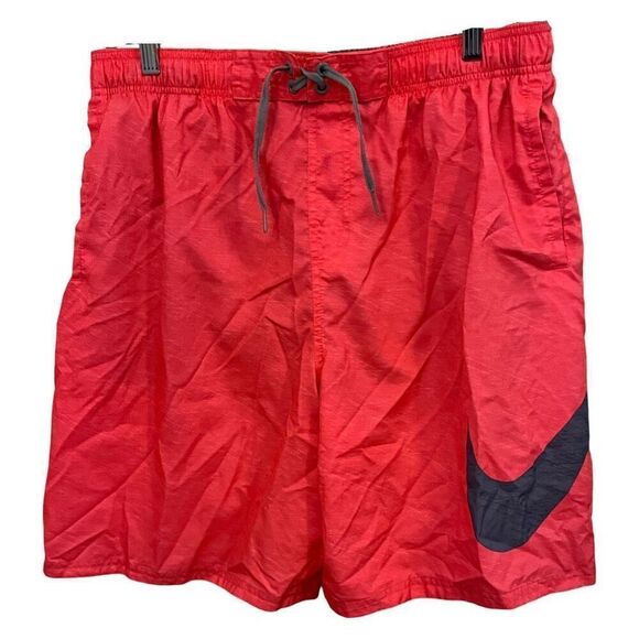 Nike Dark Pink with Gray Swoosh Swim Trunks. Black Nike Tag. Size XL - Picture 1 of 8
